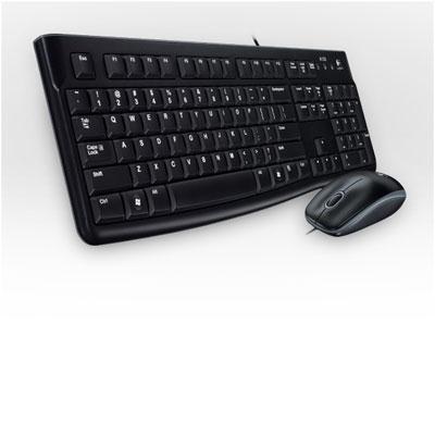 With a comfortable, quiet keyboard that's sleek yet sturdy and a high-definition optical mouse, the durable Logitech Desktop MK120 brings comfort, style and USB simplicity together.