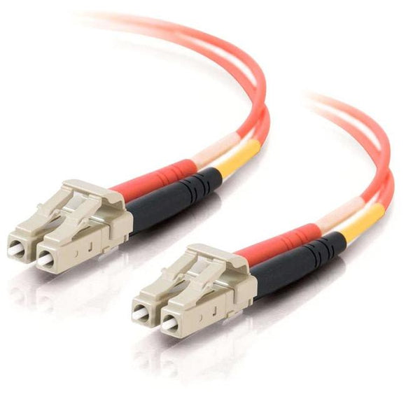 C2G 2m LC-LC 50-125 OM2 Duplex Multimode PVC Fiber Optic Cable (USA-Made) - Orange