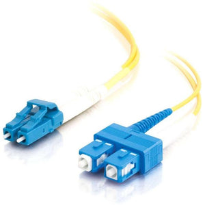 C2G 1m LC-SC 9-125 Duplex Single Mode OS2 Fiber Cable - Yellow - 3ft