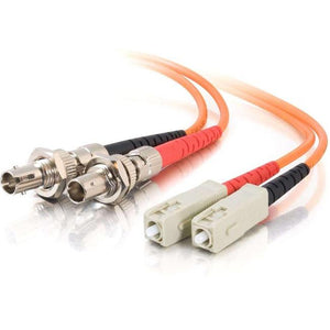 C2G 1ft Multimode ST Female to SC Male Fiber Adapter Cable