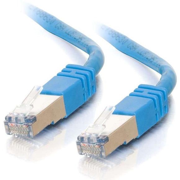 C2G-7ft Cat5e Molded Shielded (STP) Network Patch Cable - Blue