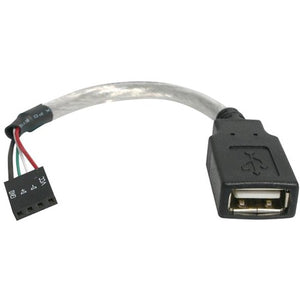 StarTech.com 6in USB 2.0 Cable - USB A to USB 4 Pin Header F-F USB A Female to Motherboard Header Adapter - USB cable - 4 pin USB Type A (F) - 4 pin MPC (F) - 15 cm