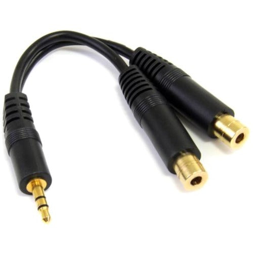 StarTech.com Stereo Splitter Cable - Phono Stereo 3.5mm (M) - Phono 2x Stereo (F) - 6in