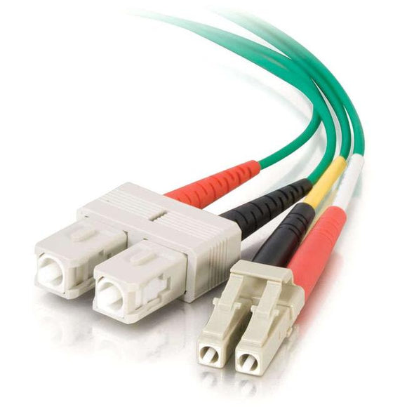 C2G-3m LC-SC 62.5-125 OM1 Duplex Multimode PVC Fiber Optic Cable - Green