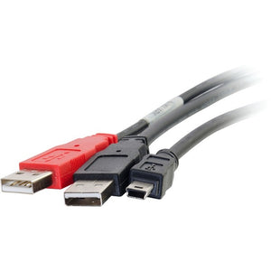 C2G 6ft USB 2.0 One Mini-b Male to Two A Male Y-Cable