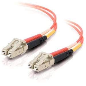 C2G 10m LC-LC 50-125 OM2 Duplex Multimode PVC Fiber Optic Cable (USA-Made) - Orange