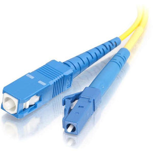 C2G-10m LC-SC 9-125 OS1 Simplex Singlemode PVC Fiber Optic Cable - Yellow