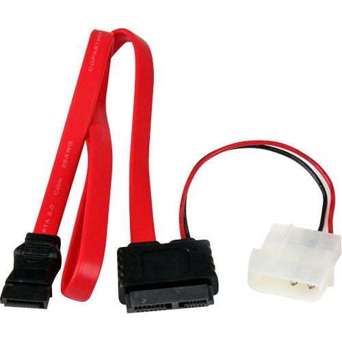 StarTech.com 20in Slimline SATA to SATA with LP4 Power Cable Adapter