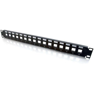 C2G 16-Port Blank Keystone-Multimedia Patch Panel