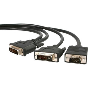 StarTech.com 6 ft DVI-I to DVI-D and HD15 VGA Video Splitter Cable - M-M