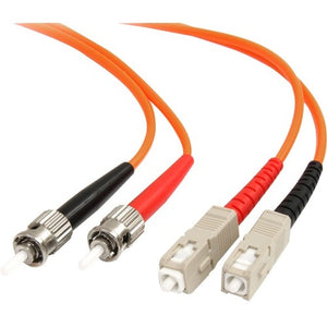 StarTech.com 3m Fiber Optic Cable - Multimode Duplex 62.5-125 - LSZH - ST -SC - OM1 - ST to SC Fiber Patch Cable