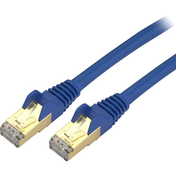 StarTech.com 10 ft Cat6a Patch Cable - Shielded (STP) - Blue - 10Gb Snagless Cat 6a Ethernet Patch Cable