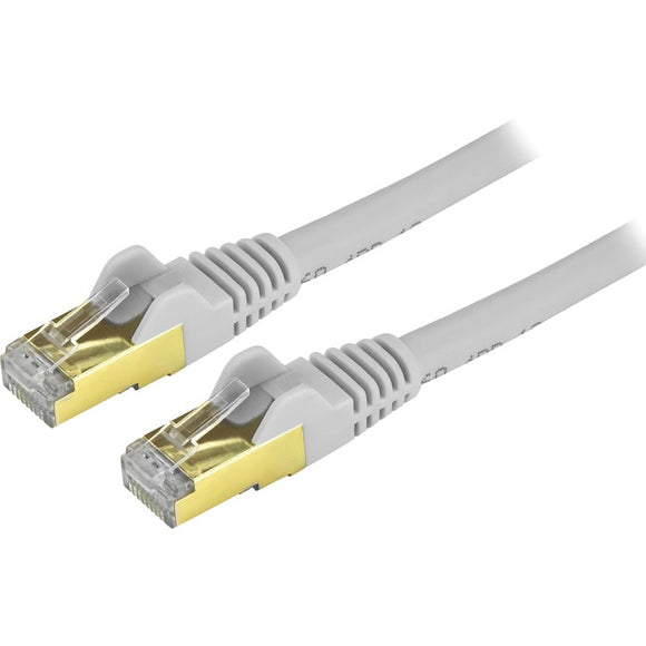 StarTech.com 10 ft Cat6a Patch Cable - Shielded (STP) - Gray - 10Gb Snagless Cat 6a Ethernet Patch Cable