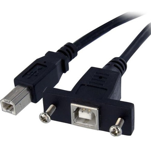 StarTech.com 1 ft Panel Mount USB Cable B to B - F-M