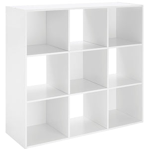 9 Section Cube Organizer White