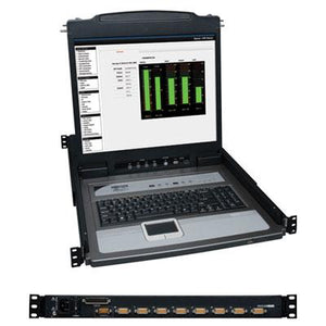 8 Port KVM Switch 19" LCD