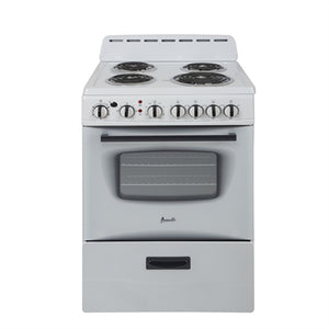 24" Electric Range Wht