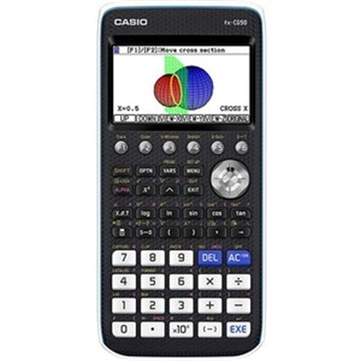 RETAIL VERSION. Graphing Calculator with High-resolution color display with over 65,000 colors. Black with a light grey slide on case.