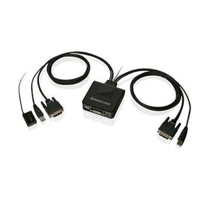 2 port USB DVI Cble KVM Switch