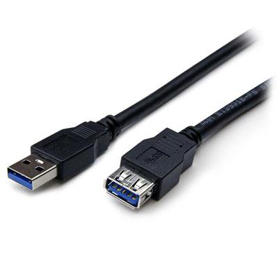 2m Black USB 3 Extension Cable