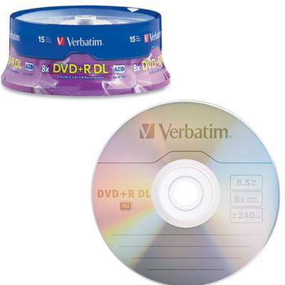 DVD+R DL 8.5GB 8X Branded 15pk